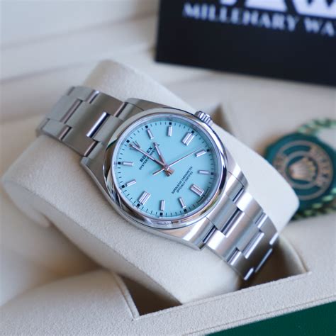 rolex 36 turquoise|rolex platinum watches.